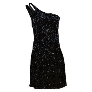 NWT Teez Me One Shoulder Sequin Party Dress Size 9/10 Party Glam Holiday